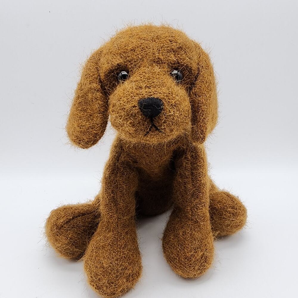 Cocker Spaniel Puppy Dog Plush 10" Brown Tweed Fur Beanie Dongguan Soyea Toys
